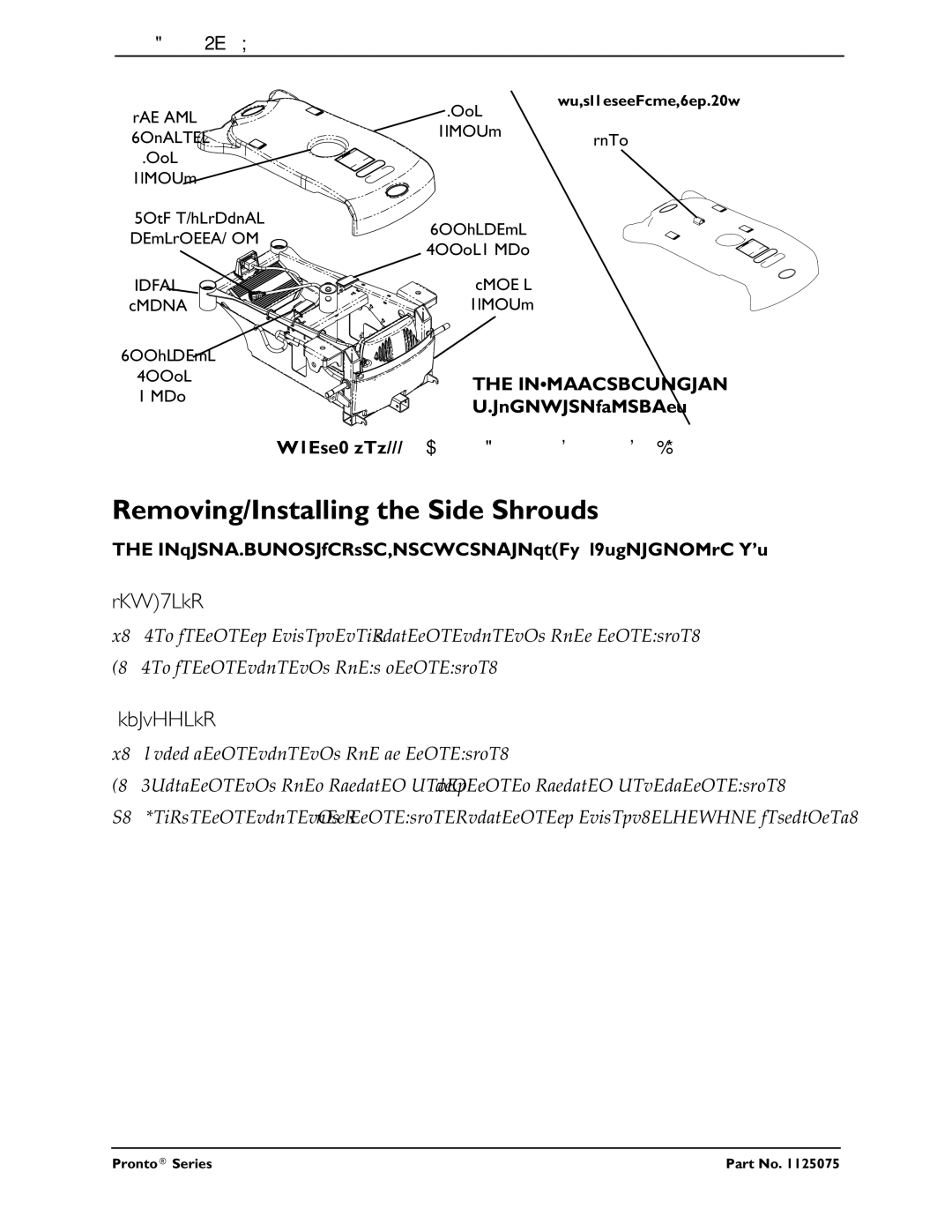 Invacare M51, M50, M61 service manual Removing/Installing the Side Shrouds, Removing/Installing the Top Shroud 