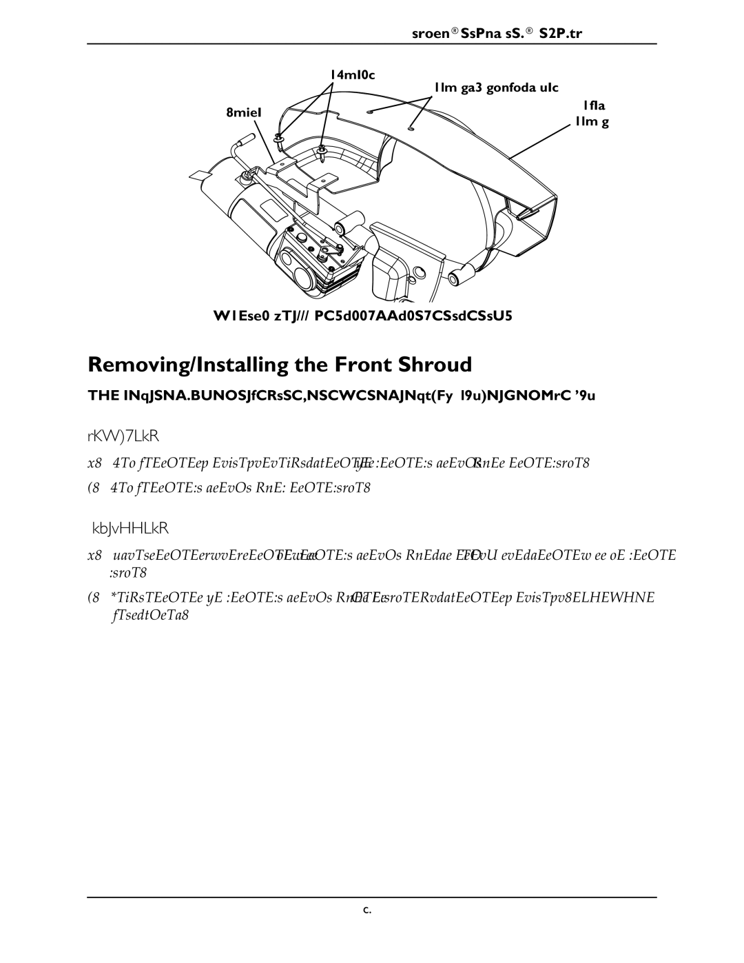 Invacare M61, M50, M51 service manual Removing/Installing the Front Shroud, Removing/Installing the Side Shrouds 