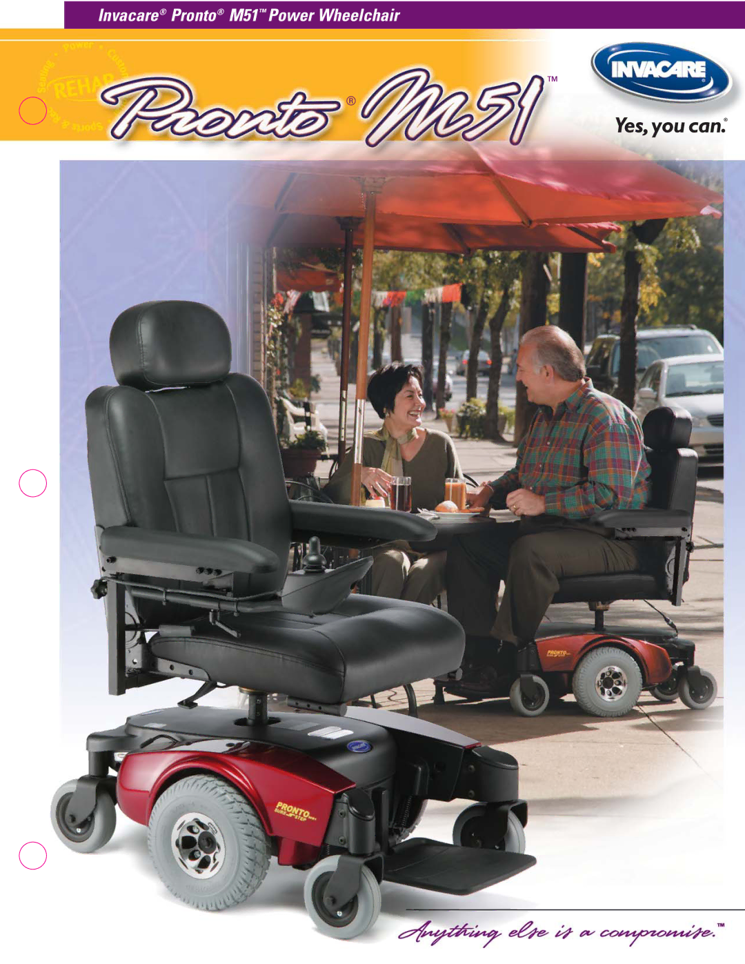 Invacare manual Invacare Pronto M51 Power Wheelchair 