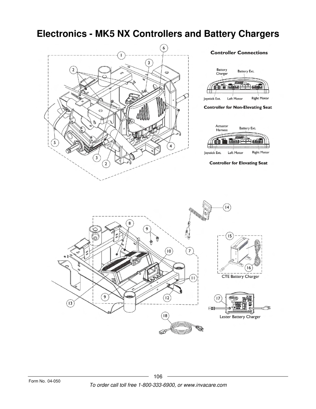 Invacare M50TM, M51TM manual Electronics MK5 NX Controllers and Battery Chargers 