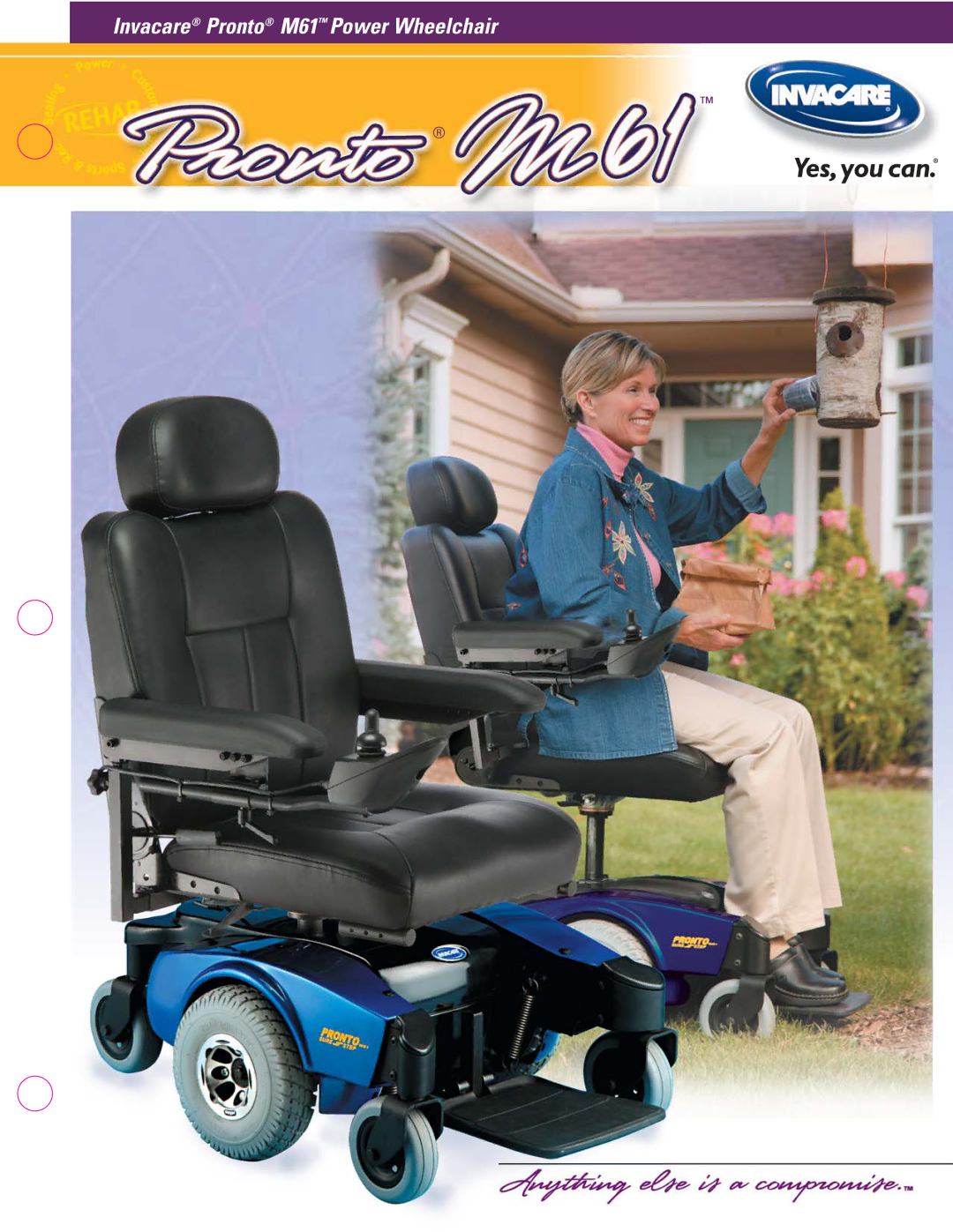 Invacare M61TM manual Invacare Pronto M61 Power Wheelchair 