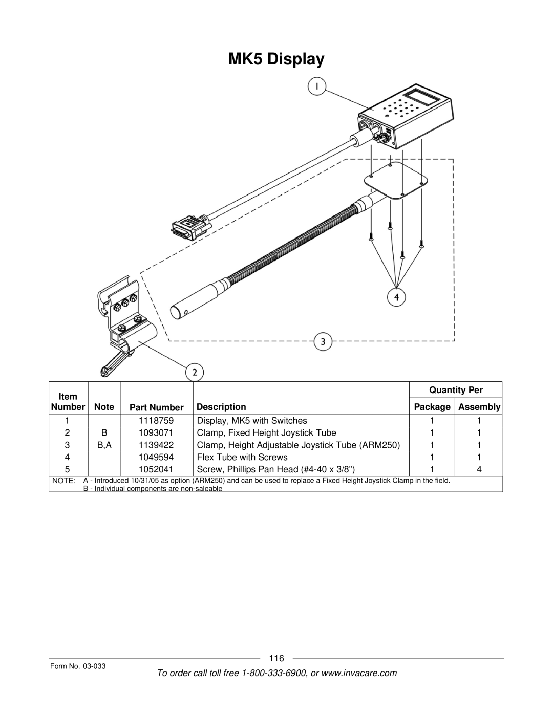 Invacare M71 Jr manual MK5 Display 