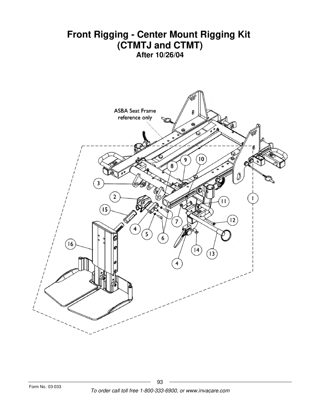 Invacare M71 Jr manual After 10/26/04 