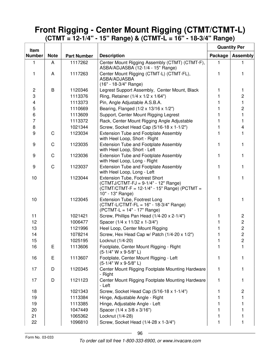 Invacare M71 Jr manual Asba/Adjasba 