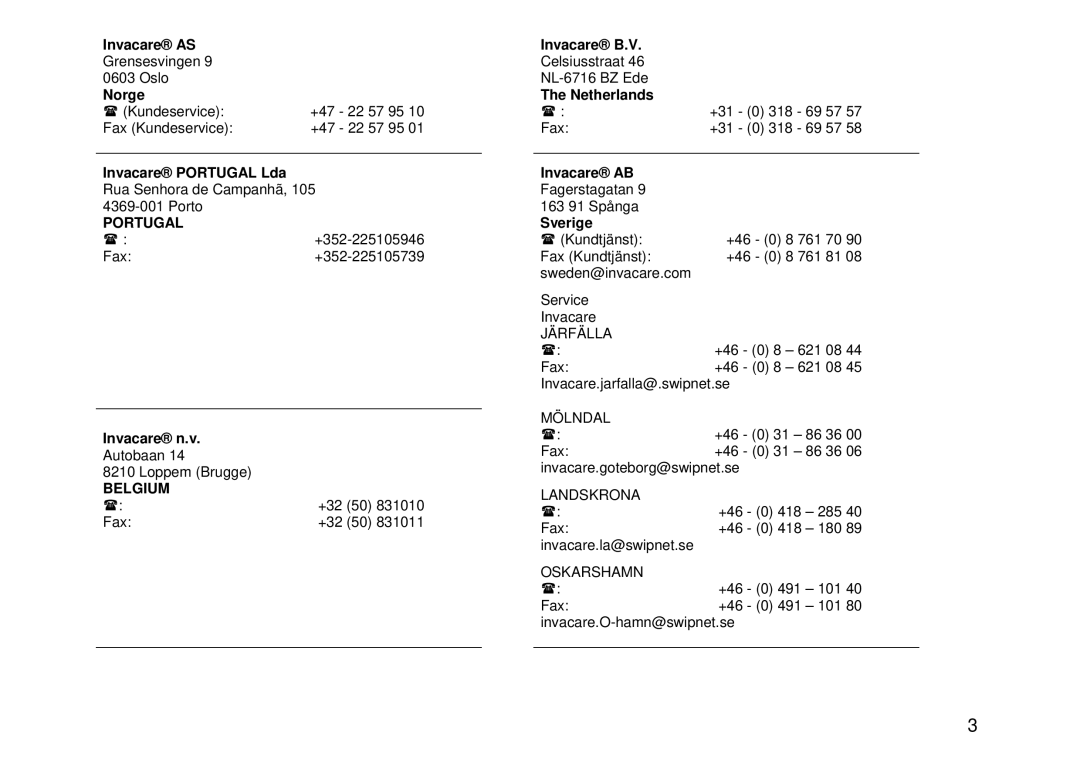 Invacare MK6i user manual Portugal 