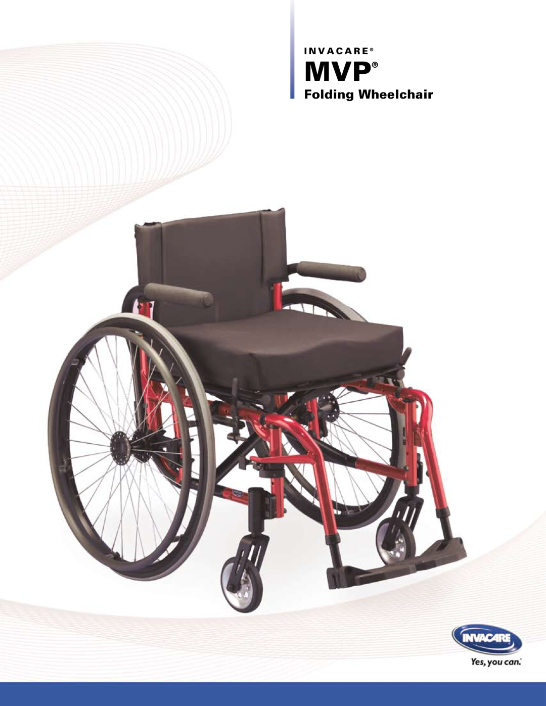 Invacare MVP manual I N V A C A R E, Folding Wheelchair 