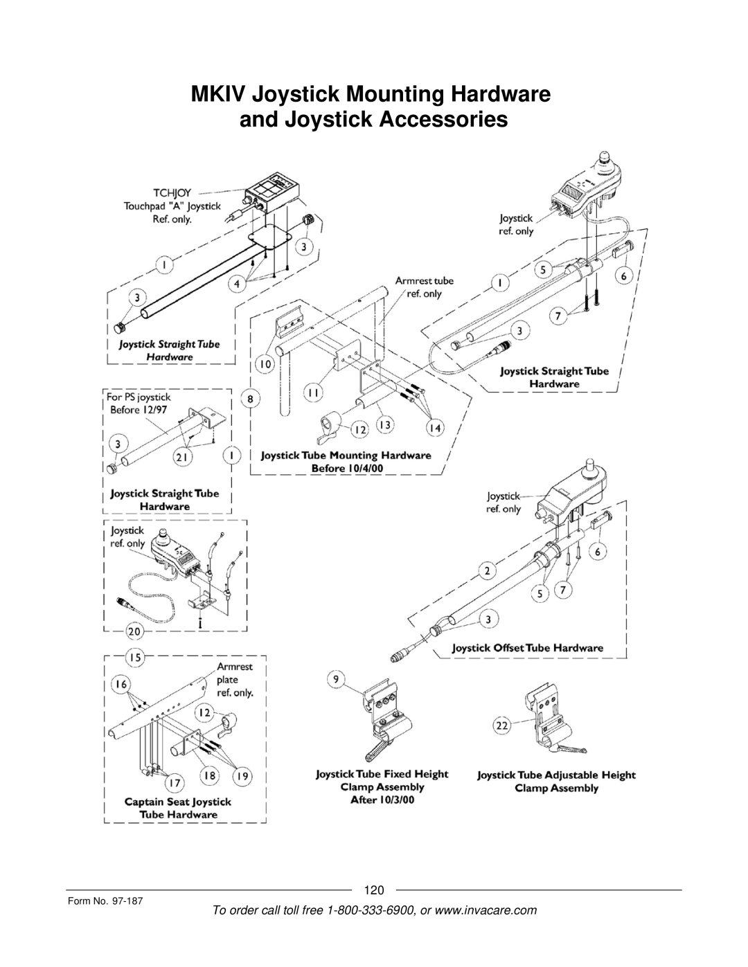 Invacare MWD manual Mkiv Joystick Mounting Hardware Joystick Accessories 