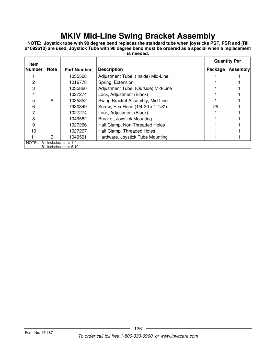 Invacare MWD manual 126 