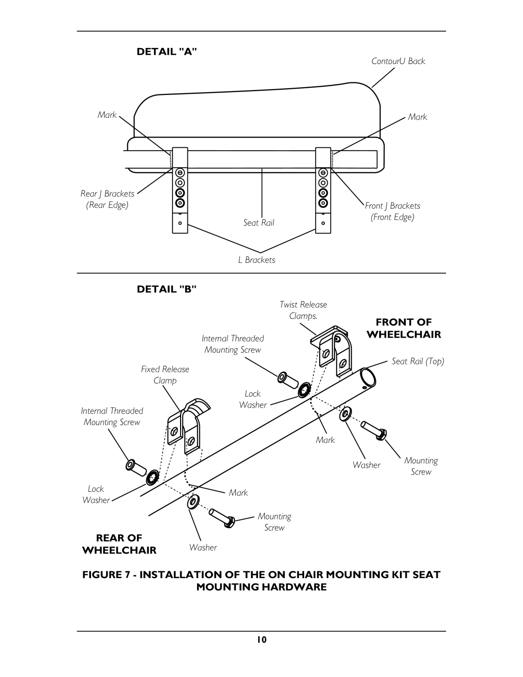 Invacare OCMK78, OCMK01 operating instructions Front Wheelchair, Rear 