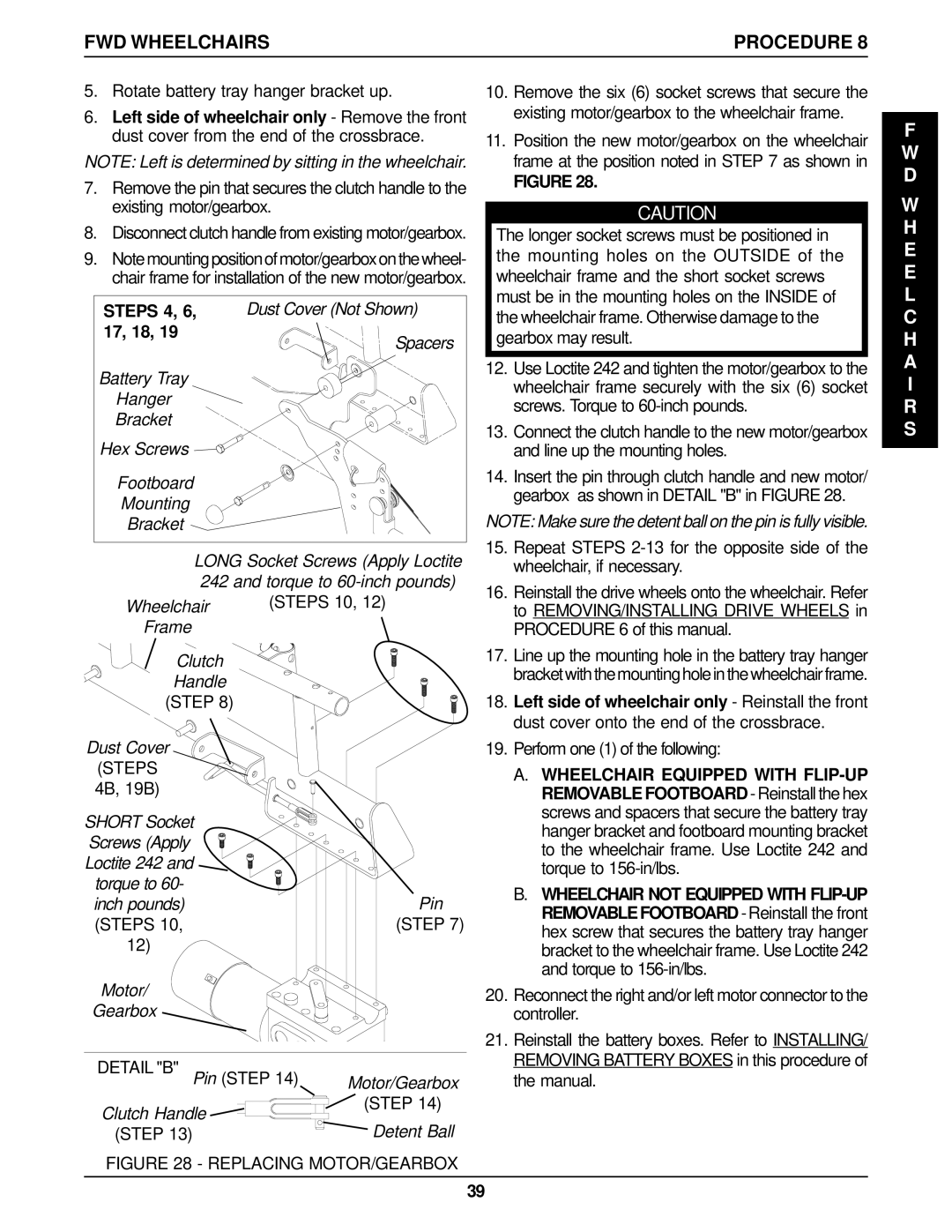 Invacare P9000 service manual Steps 4, 17, 18 