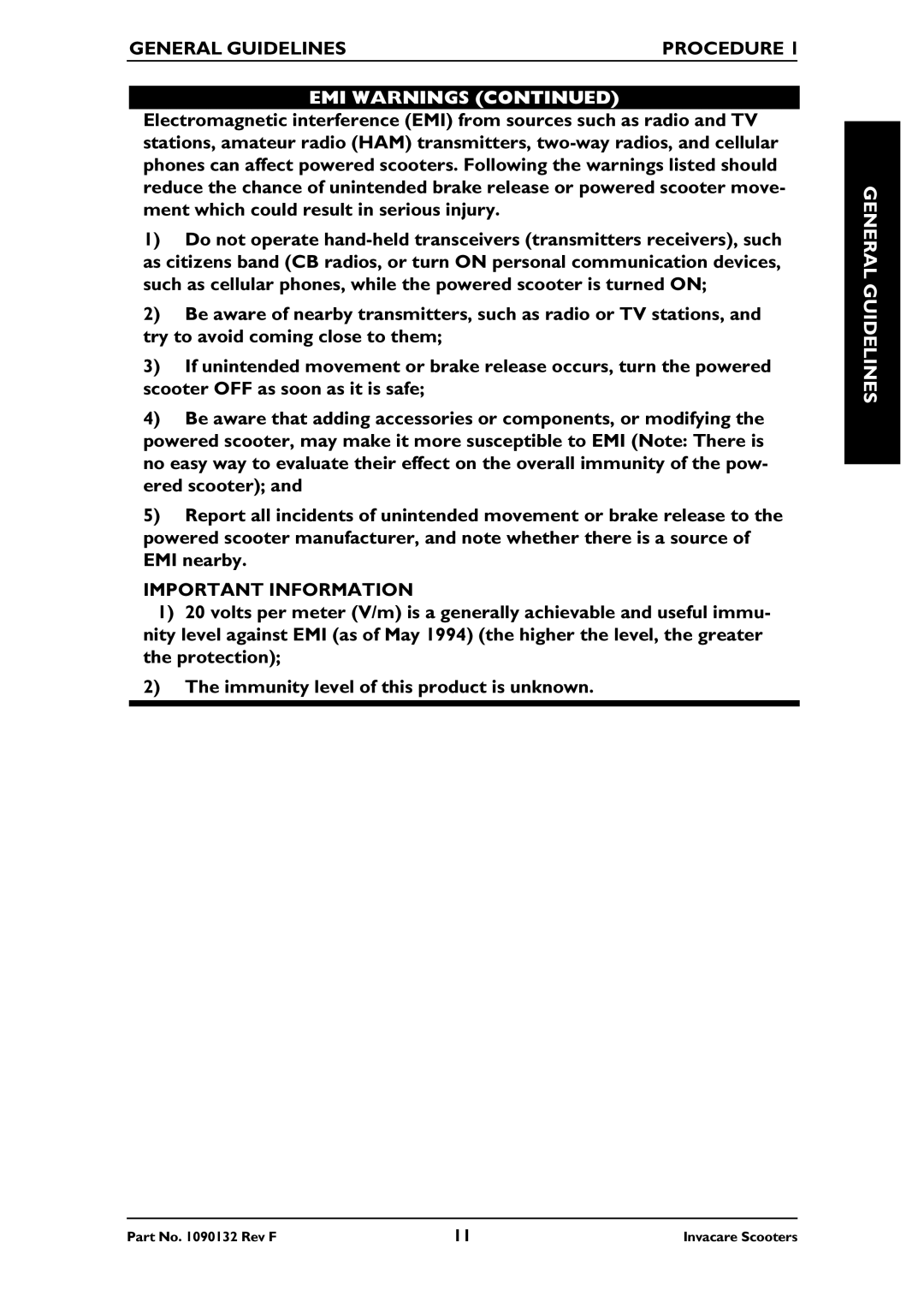 Invacare PANTHER LX-4, PANTHER MX-4, LYNX LX-3PLUS, LYNX SX-3 owner manual Important Information 