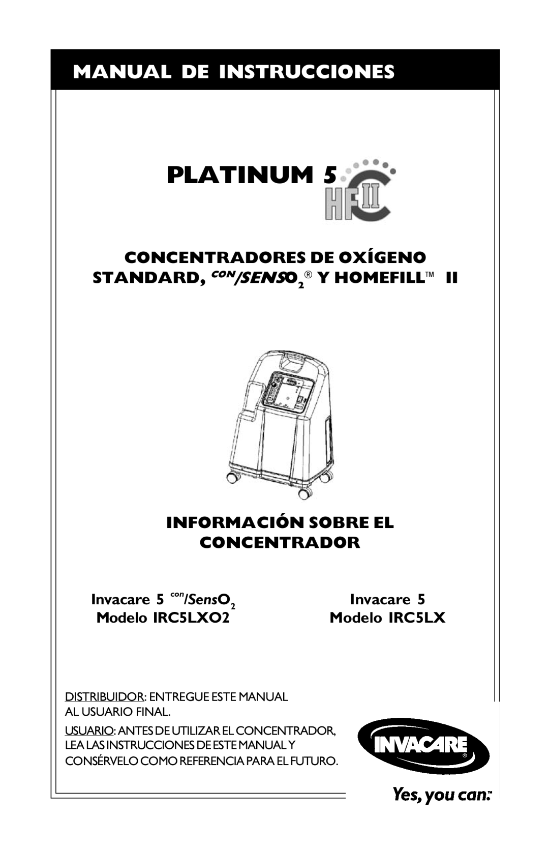 Invacare PLATINUM 5 manual Manual DE Instrucciones 