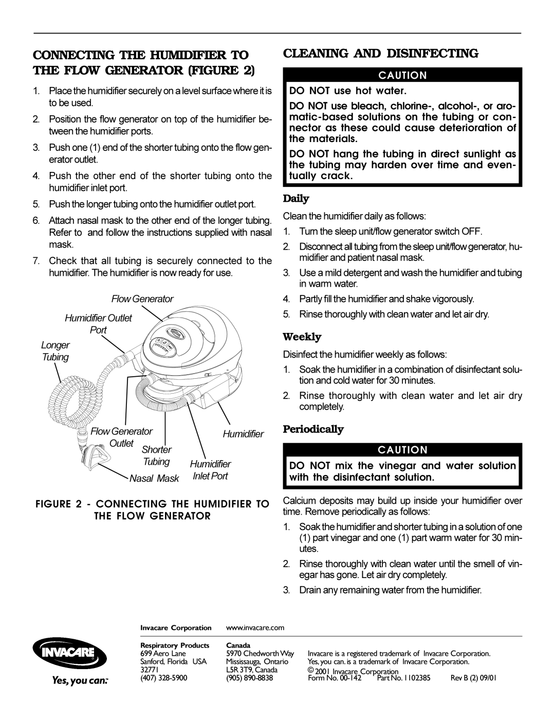 Invacare Poseidon instruction sheet Cleaning and Disinfecting, Daily, Weekly, Periodically 