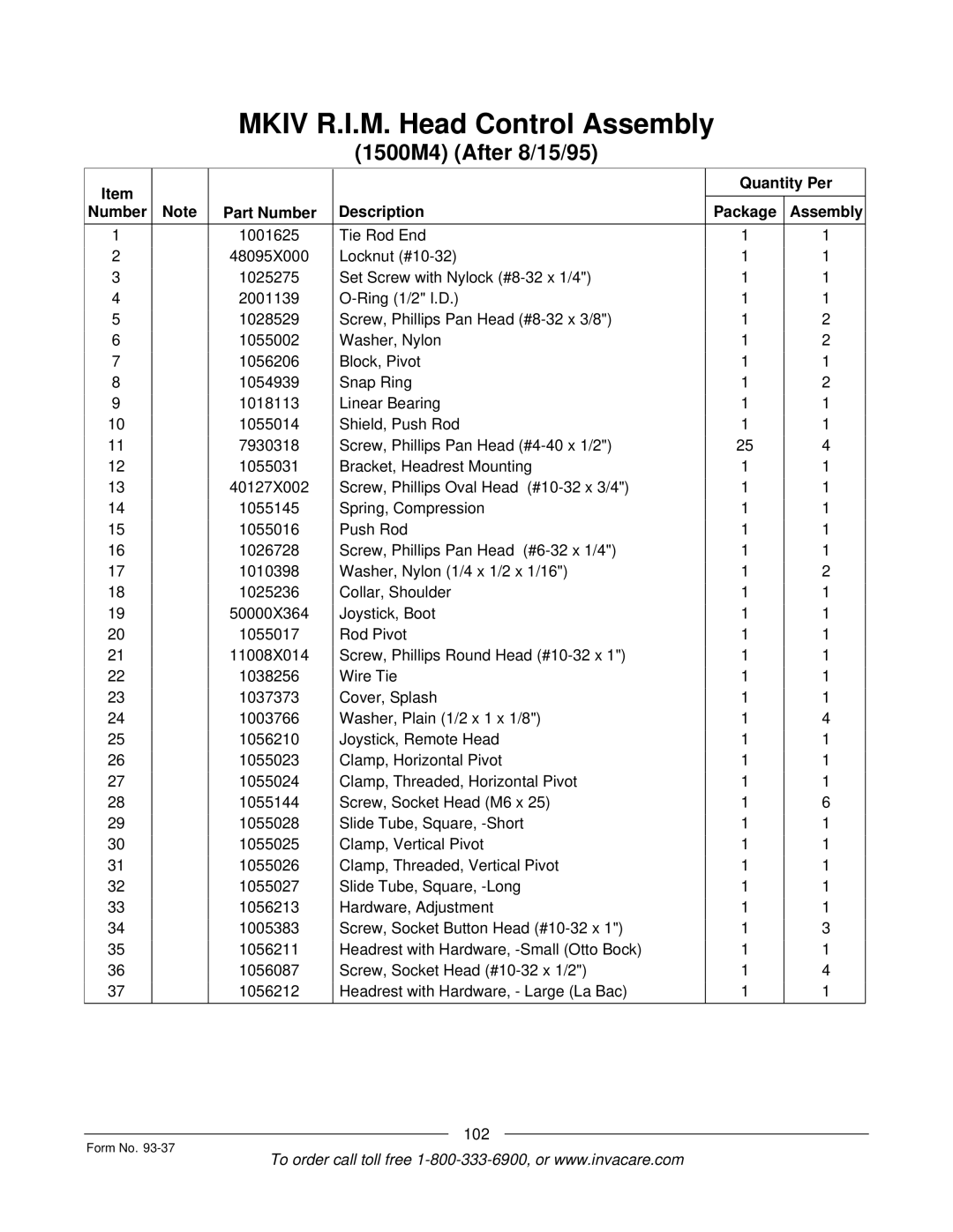 Invacare Power TigerTM manual 102 