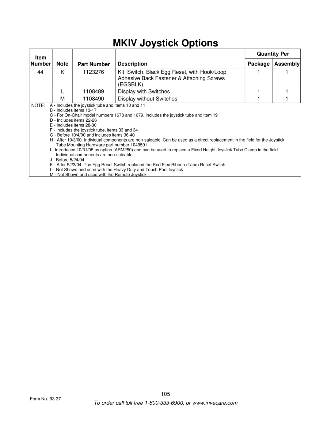 Invacare Power TigerTM manual 105 