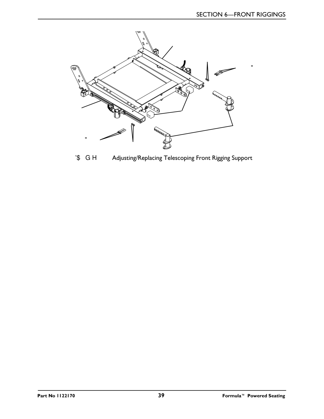 Invacare Powered Seating manual Adjusting/Replacing Telescoping Front Rigging Support 