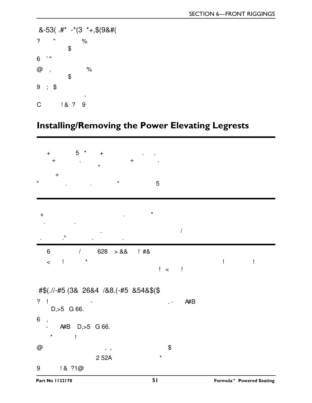 Invacare Powered Seating manual Installing/Removing the Power Elevating Legrests, Height and Width Adjustment 