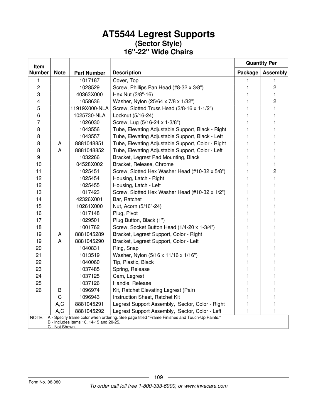 Invacare Powered Wheelchair manual 109 