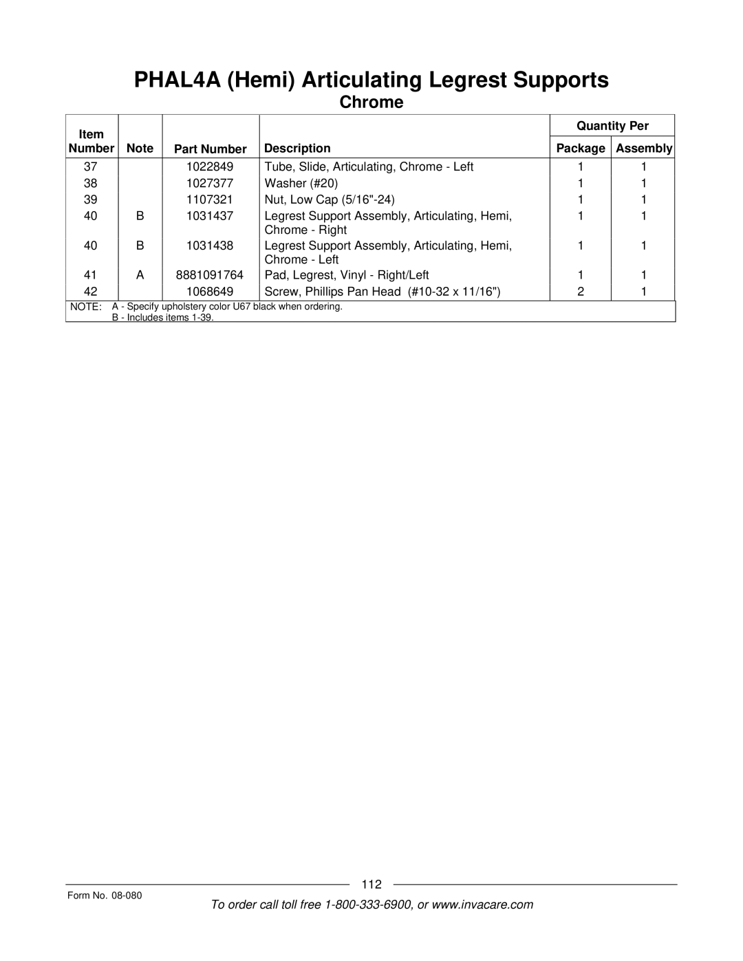 Invacare Powered Wheelchair manual 112 