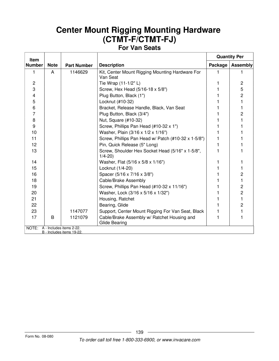 Invacare Powered Wheelchair manual 139 