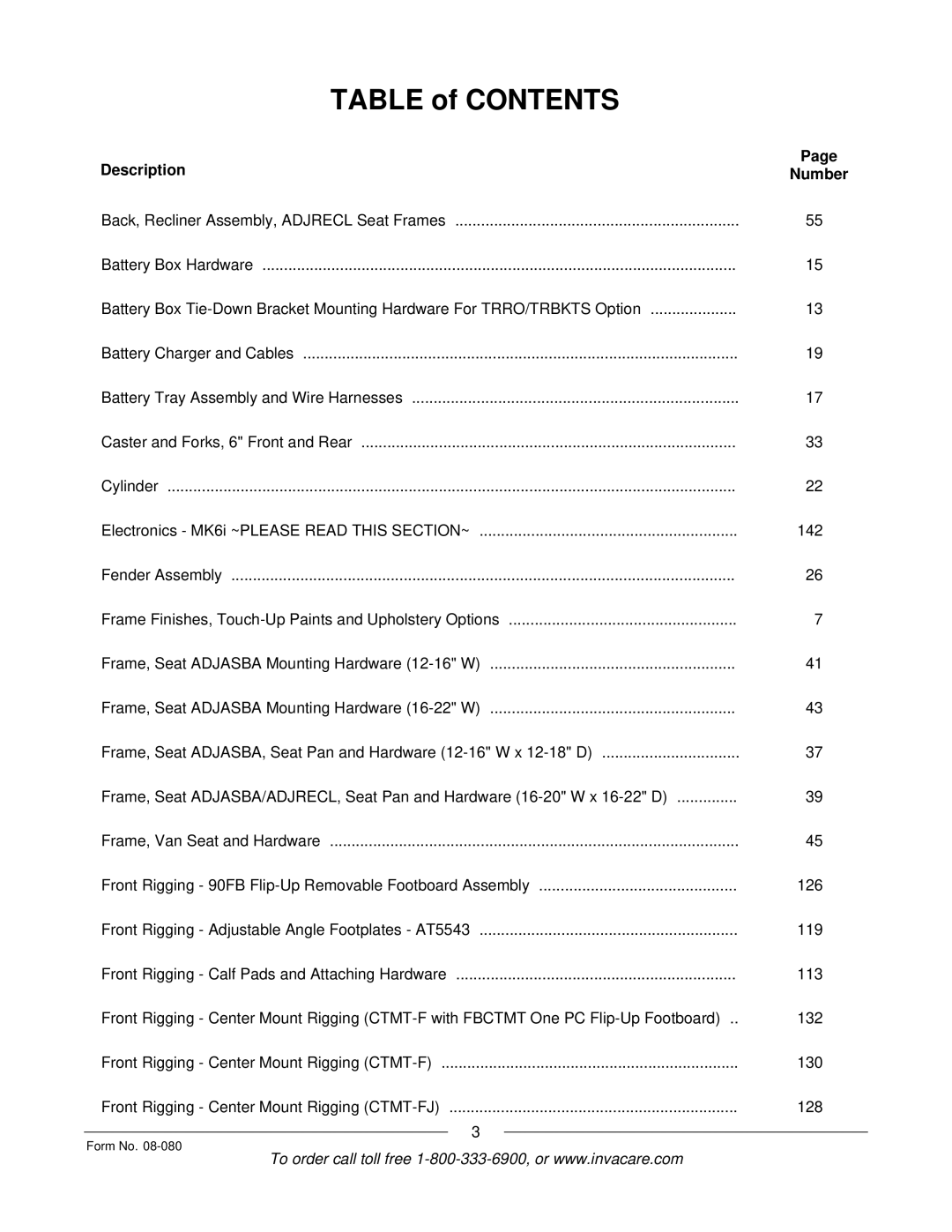 Invacare Powered Wheelchair manual Electronics MK6i ~PLEASE Read this SECTION~ 142 