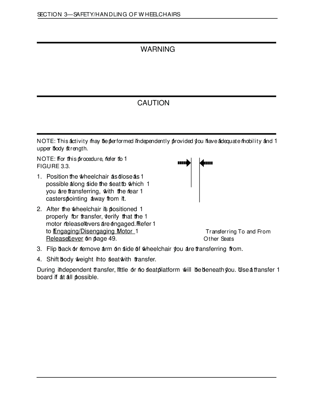 Invacare Pronto M51 Base manual Transferring To and From Other Seats 