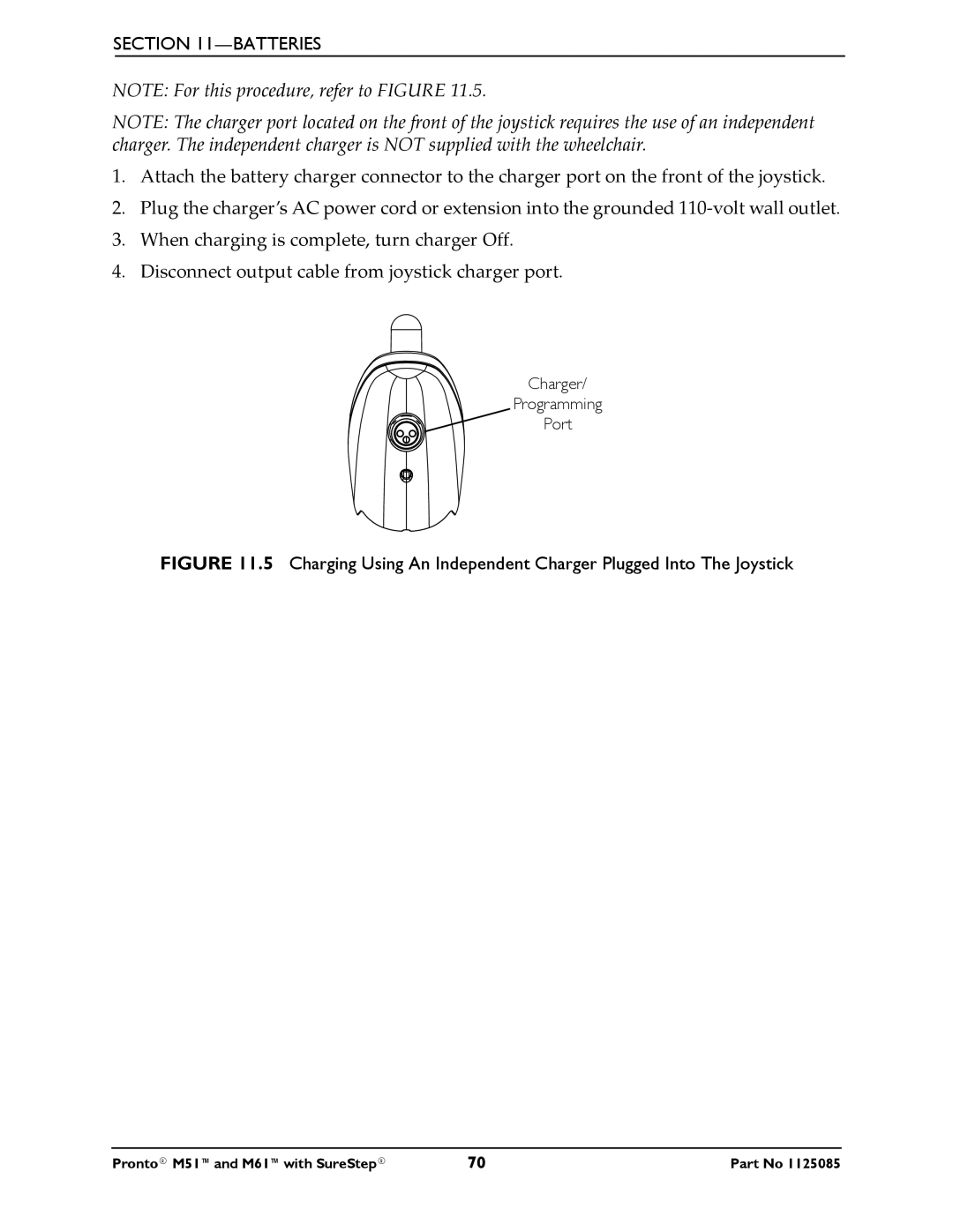 Invacare Pronto M61 manual Port 