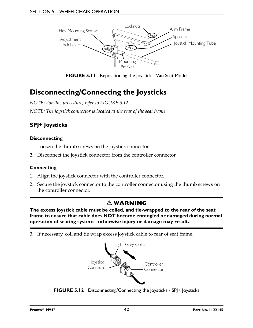 Invacare Pronto M71 manual Disconnecting/Connecting the Joysticks, SPJ+ Joysticks 