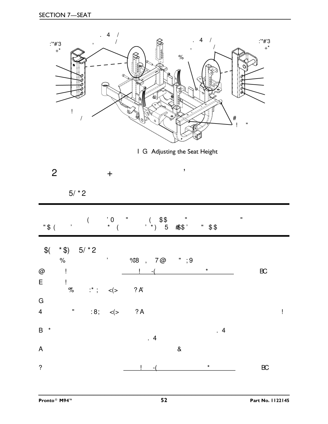 Invacare Pronto M71 manual Adjusting Seat Position on Seat Frame, Asba Model 