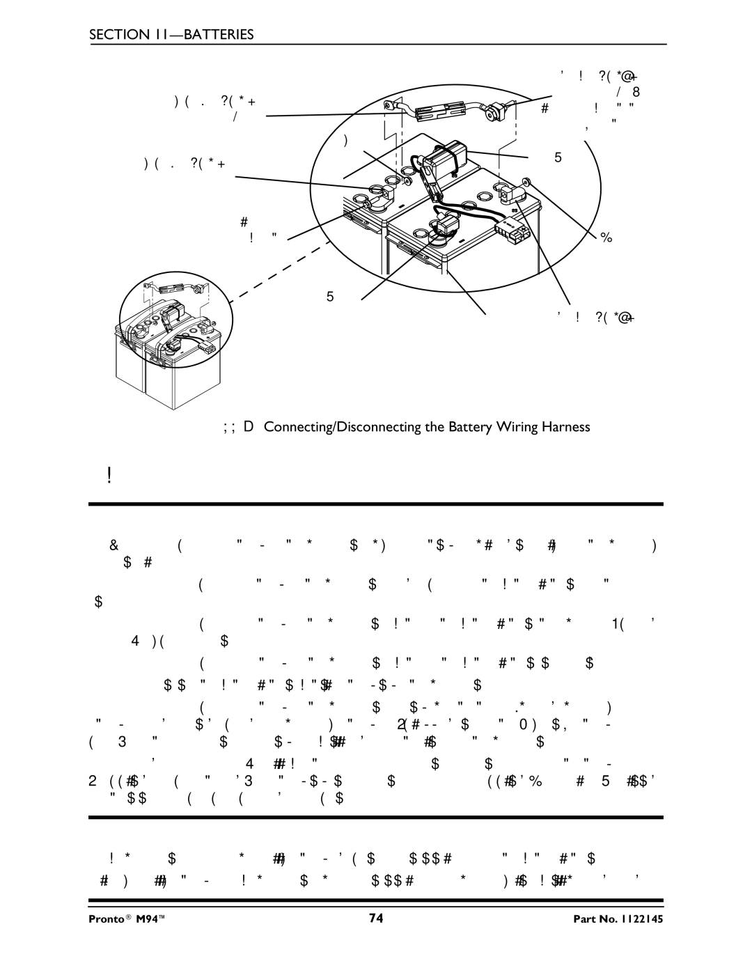 Invacare Pronto M71 manual Charging Batteries, Connecting/Disconnecting the Battery Wiring Harness 