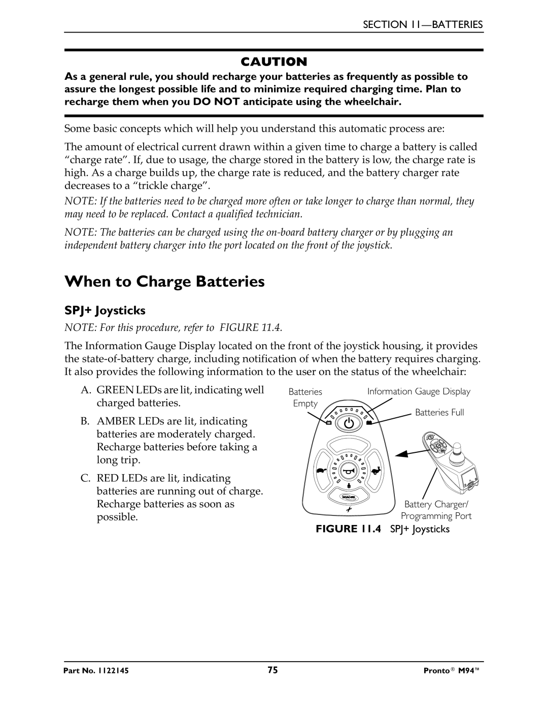 Invacare Pronto M71 manual When to Charge Batteries, SPJ+ Joysticks 