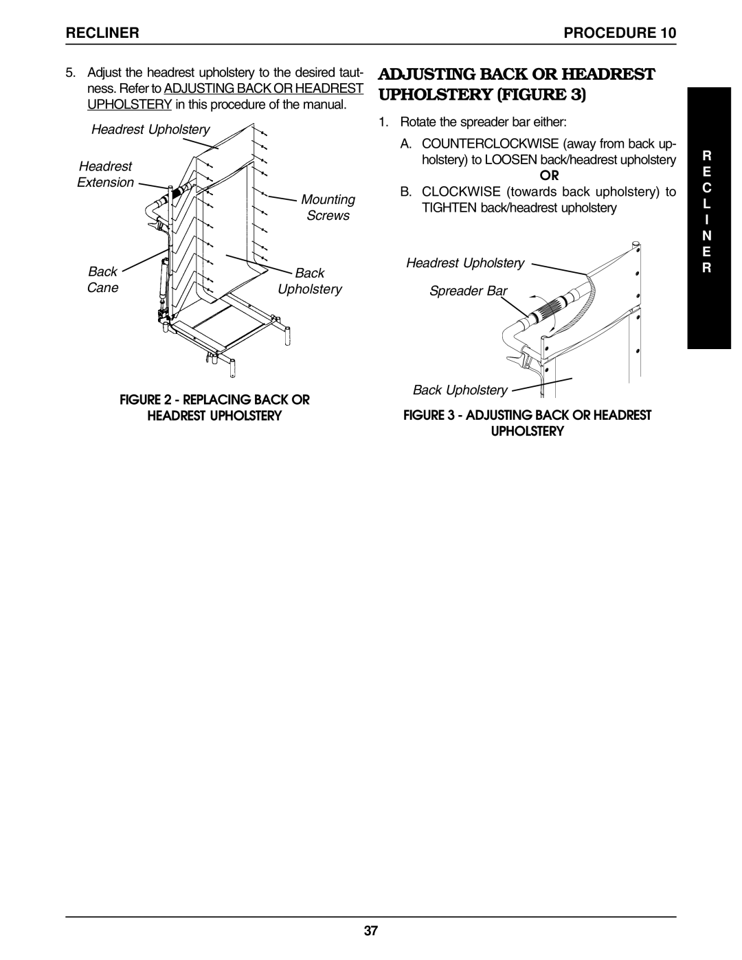 Invacare R2-250 Adjusting Back or Headrest Upholstery Figure, Recliner, Headrest Upholstery Extension, Cane Upholstery 