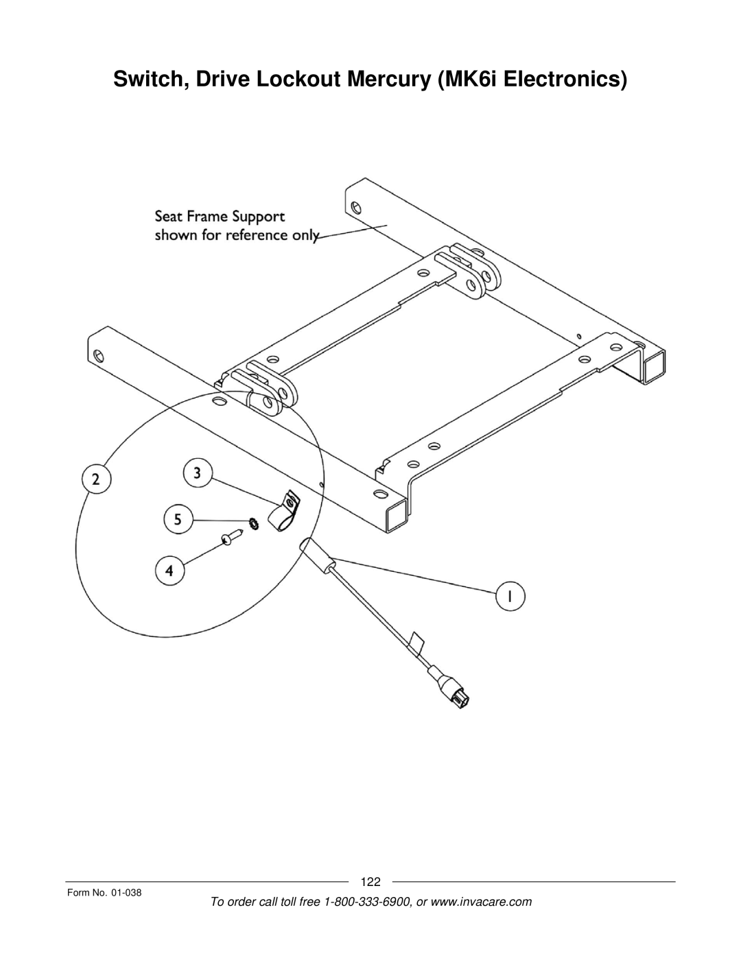 Invacare ESS-PTO, PTO-STM manual Switch, Drive Lockout Mercury MK6i Electronics 