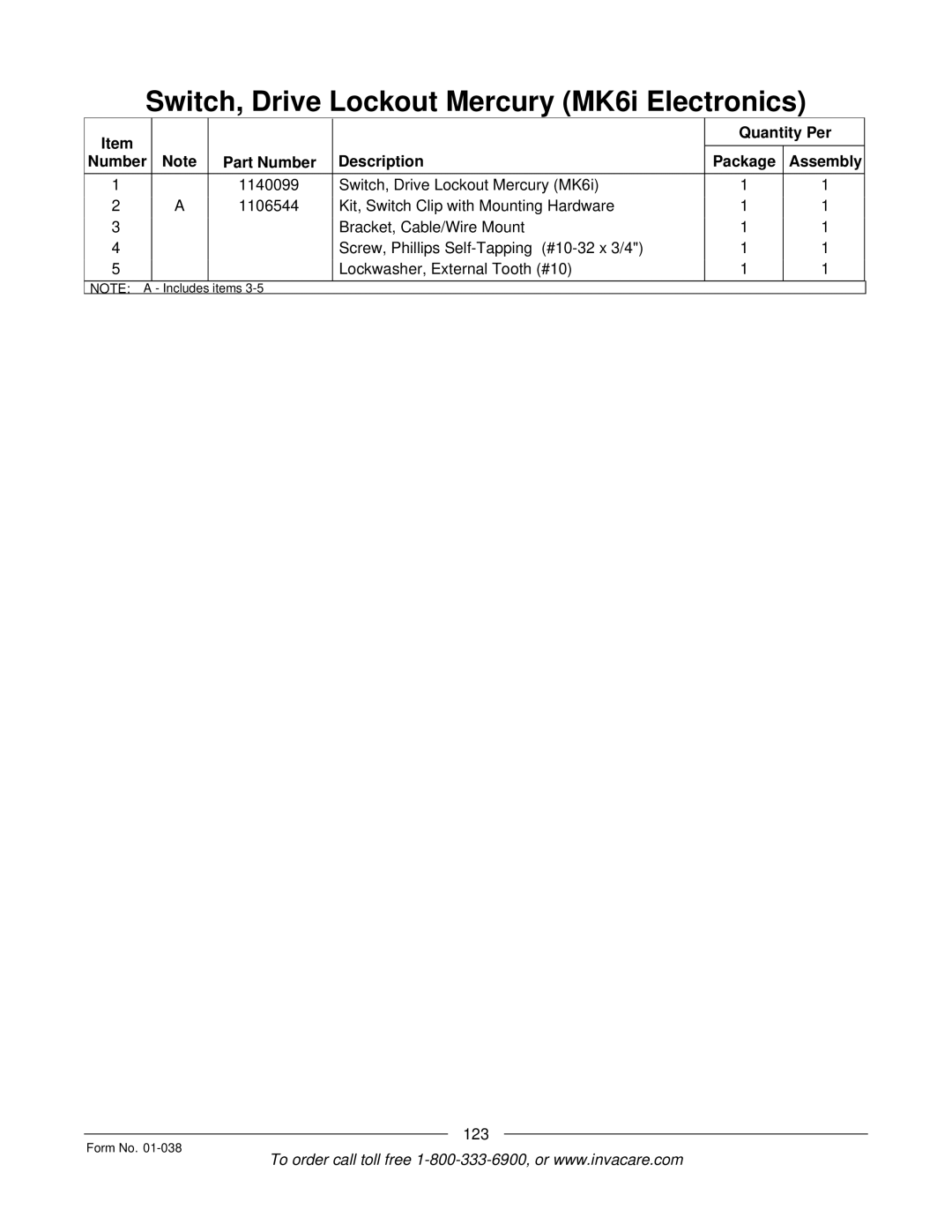 Invacare PTO-STM, ESS-PTO manual 123 