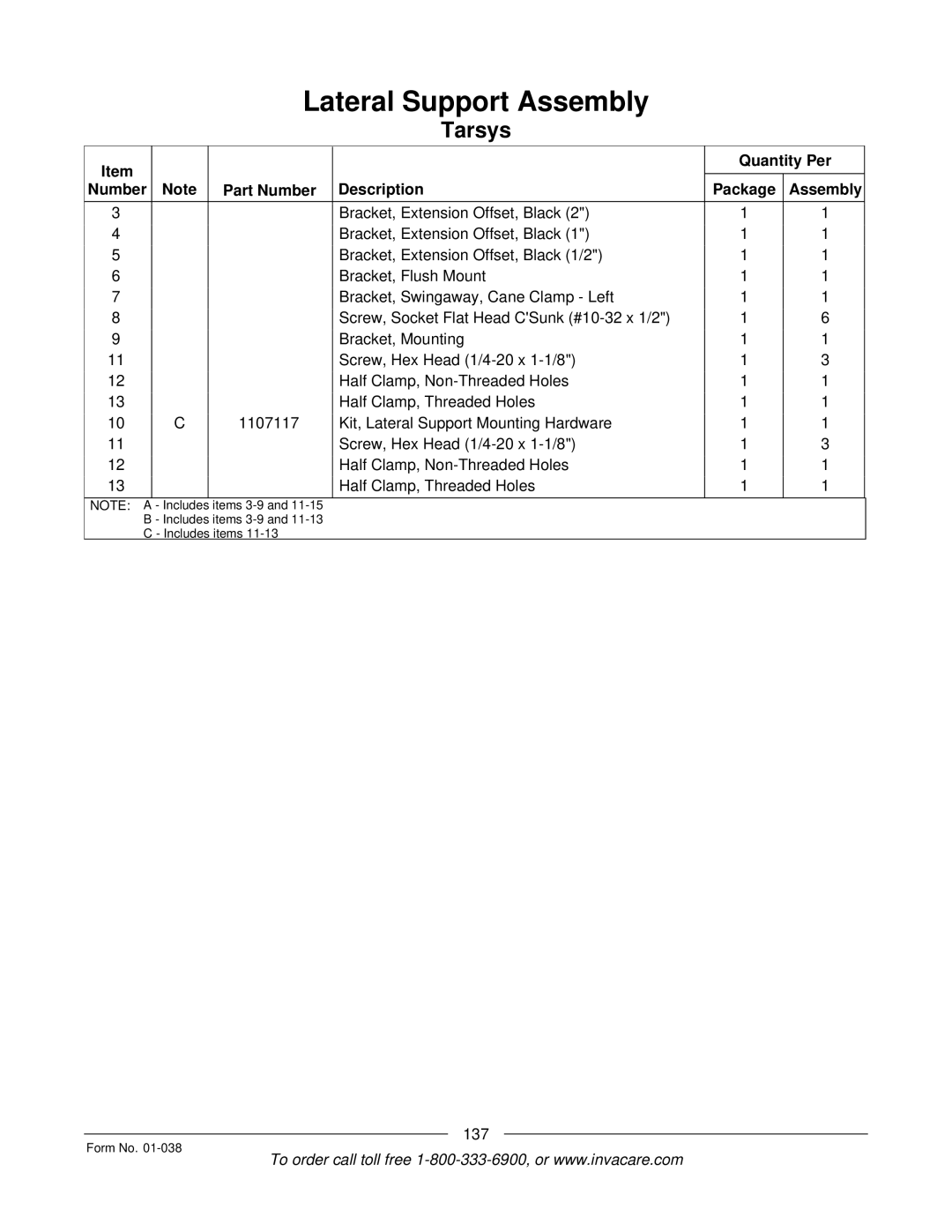 Invacare PTO-STM, ESS-PTO manual 137 