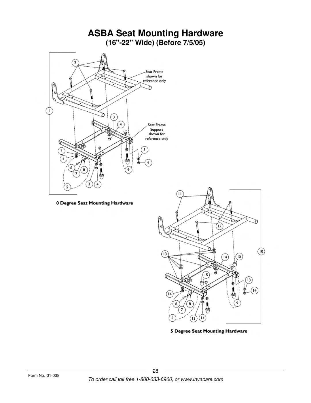 Invacare ESS-PTO, PTO-STM manual Wide Before 7/5/05 