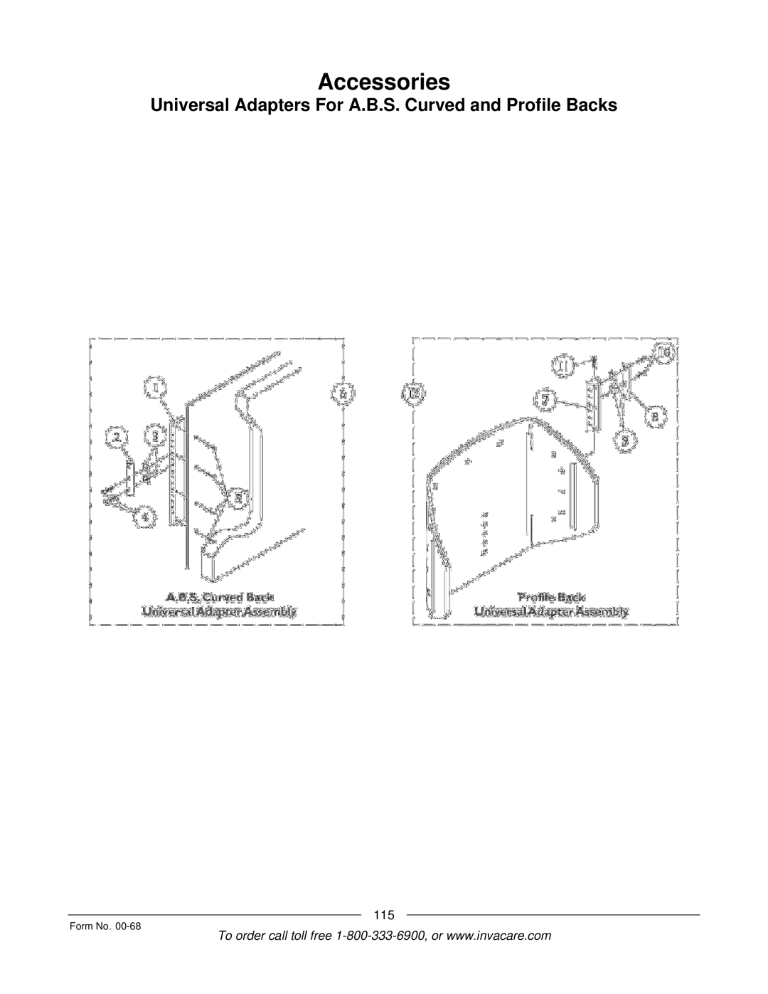 Invacare R2TM manual Accessories 