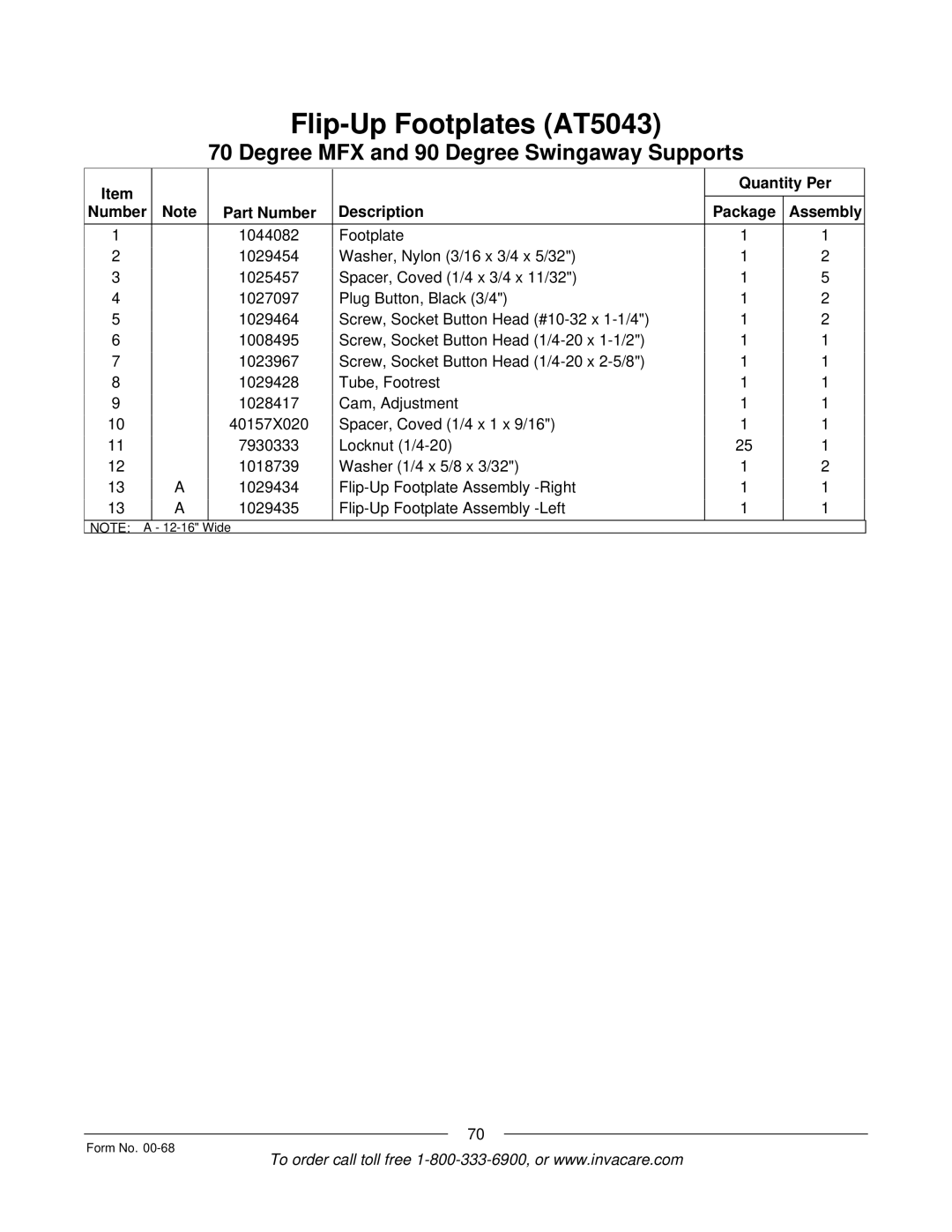 Invacare R2TM manual 12-16 