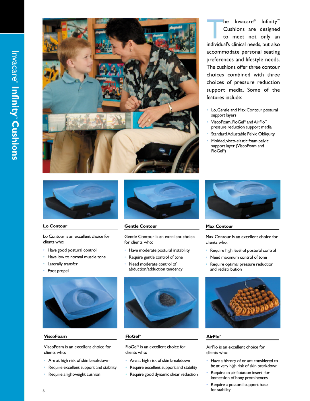 Invacare Rehab manual Invacare Infinity Cushions 