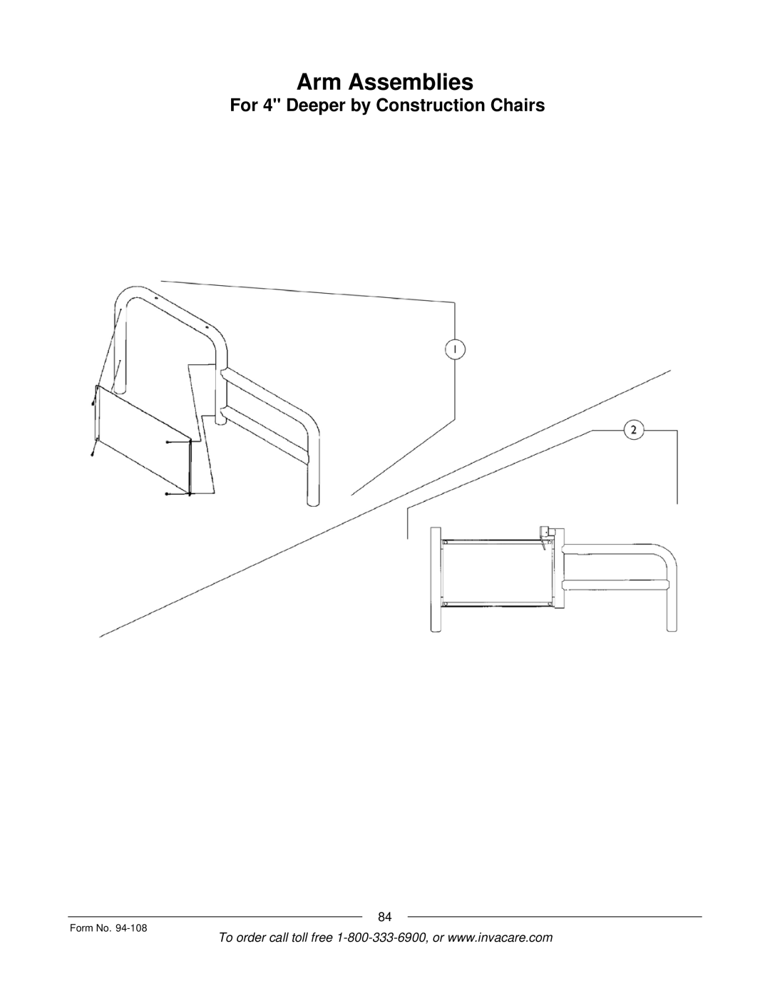 Invacare M3900, RM900, 5M900, 4M900 manual For 4 Deeper by Construction Chairs 