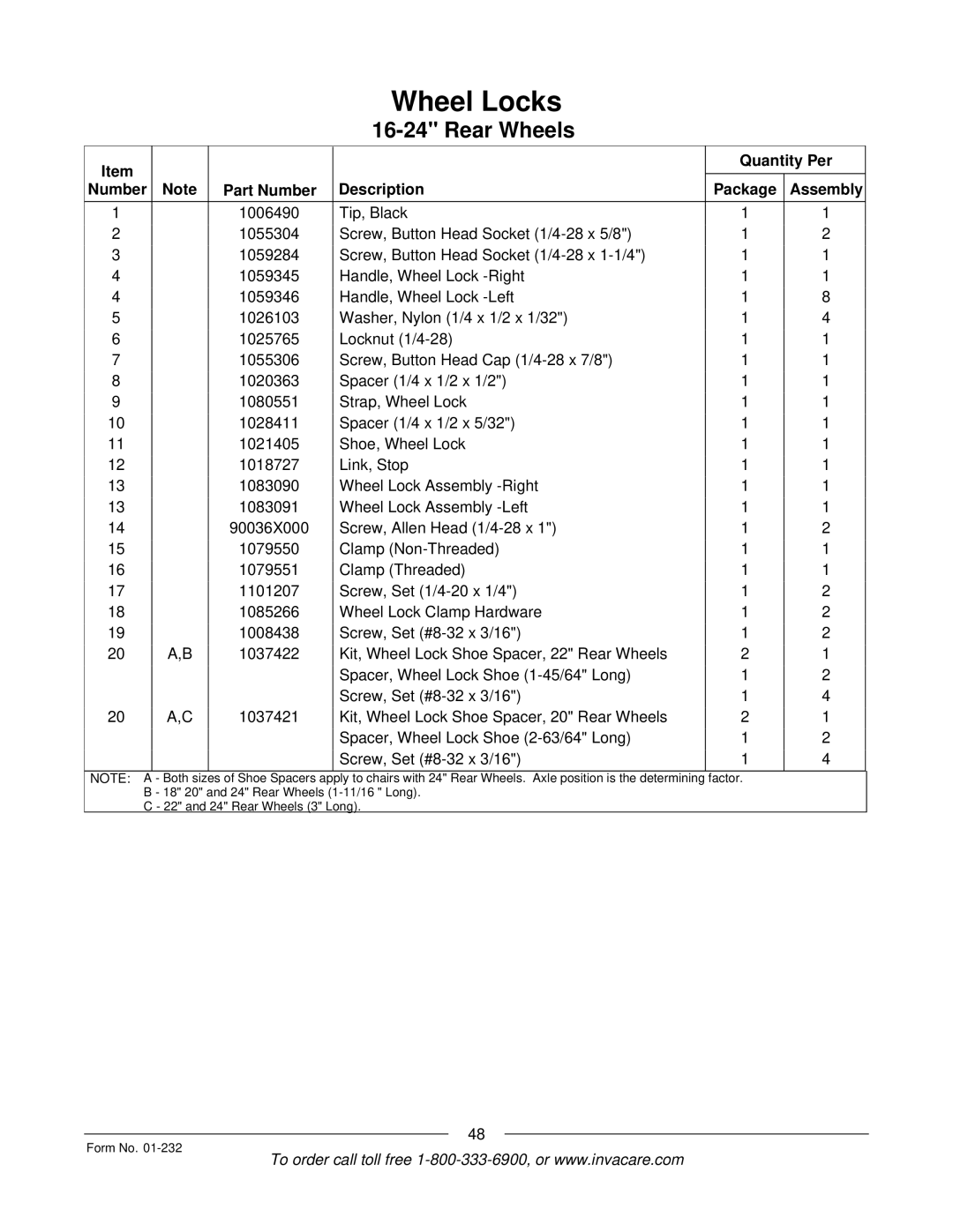 Invacare Solara jr manual Wheel Locks 