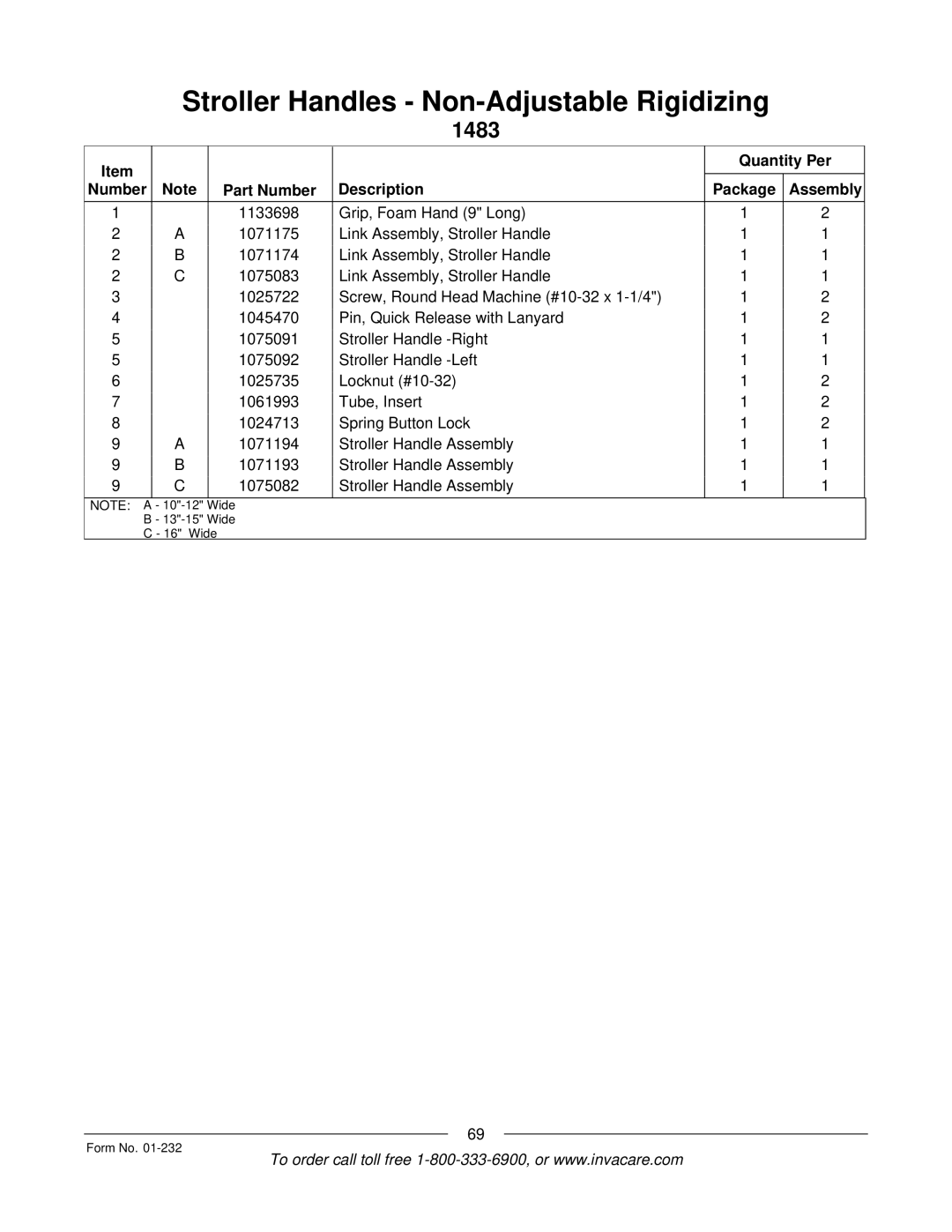 Invacare Solara jr manual Wide Form No 