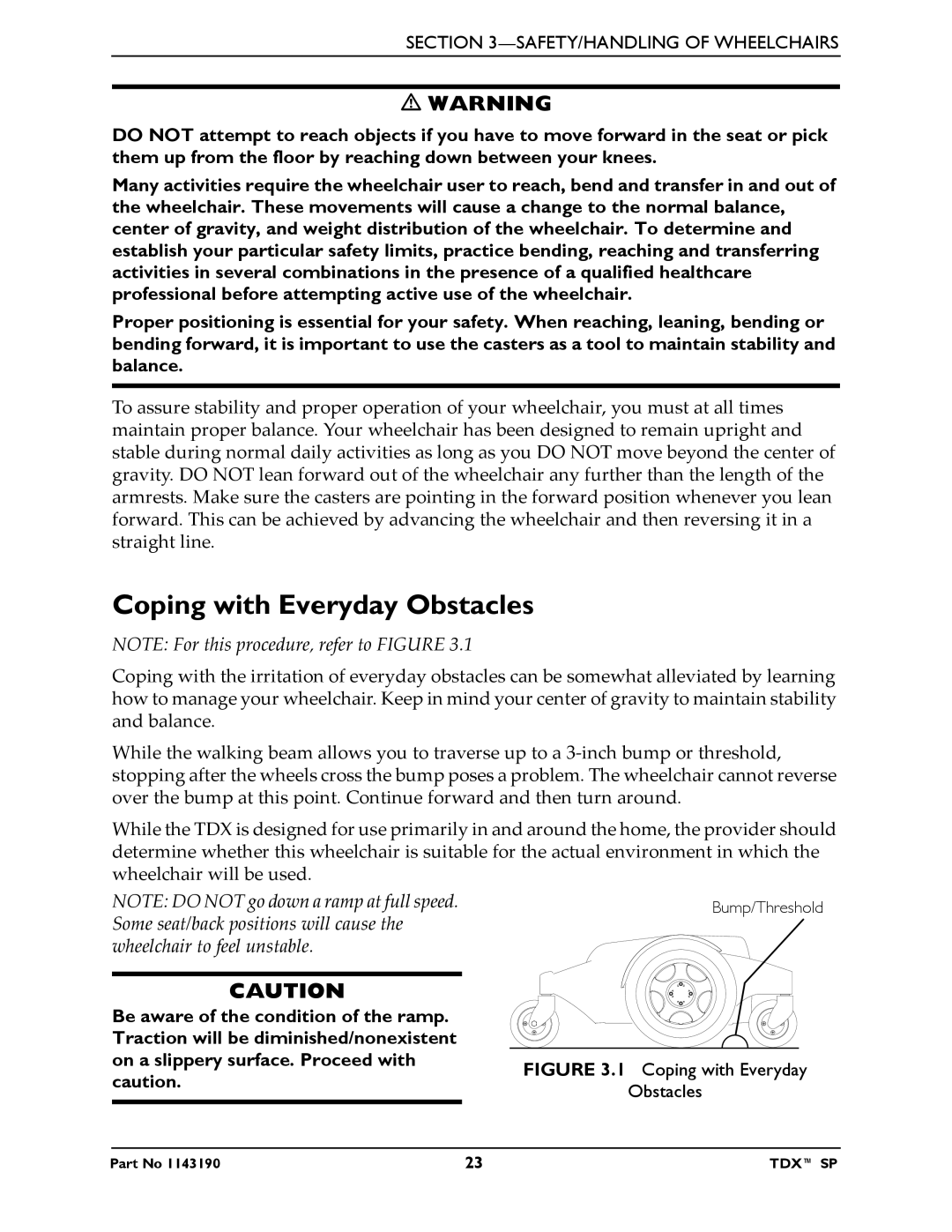 Invacare SP manual Coping with Everyday Obstacles 