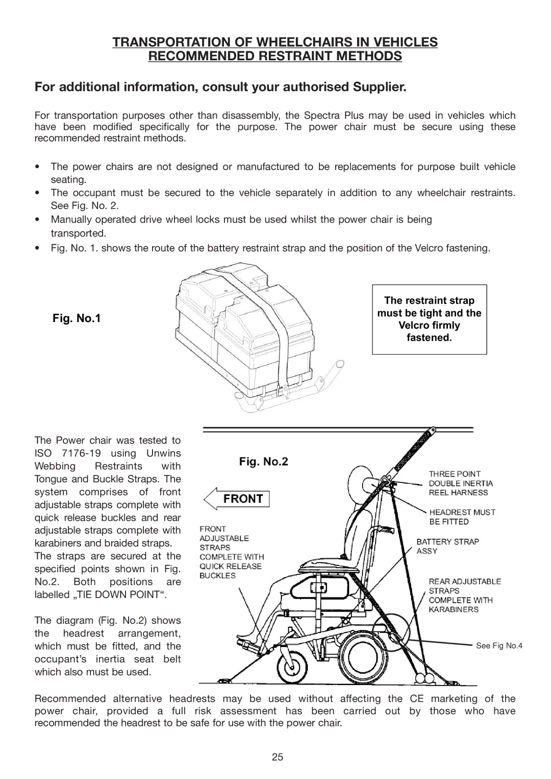 Invacare Spectra Plus user manual Power chair was ttestted to, Labelled „TIIEDOWNPOINTPOINT Diiagram Fig. No..2 shows 