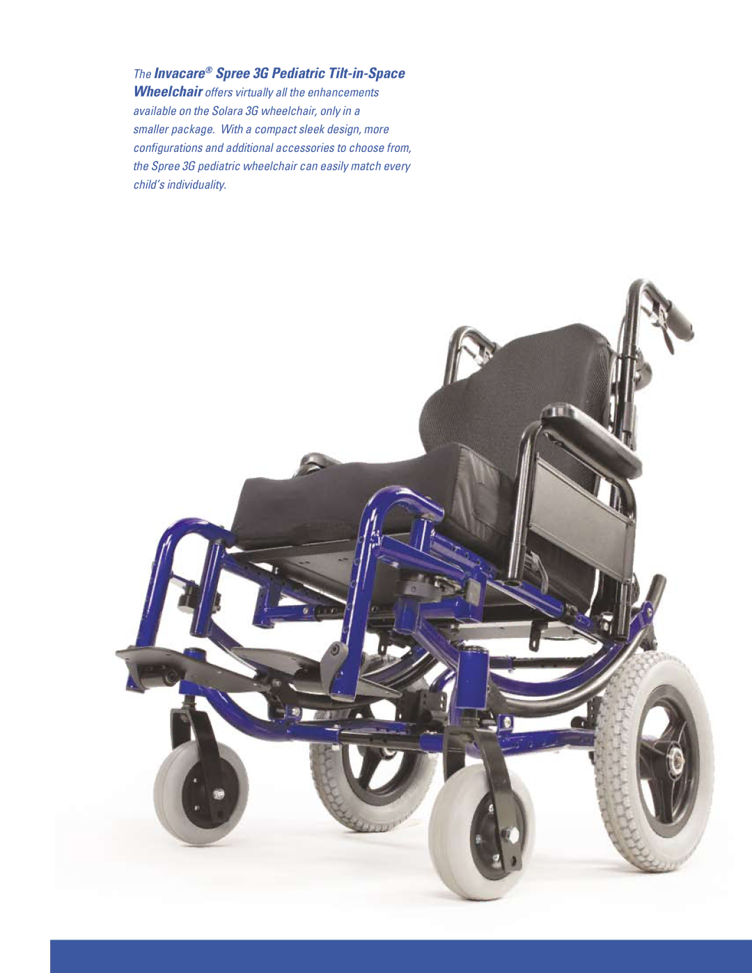 Invacare Solara 3G manual Invacare Spree 3G Pediatric Tilt-in-Space 