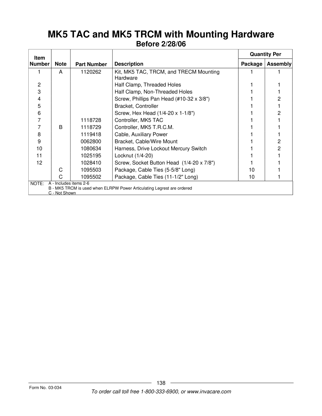 Invacare Storm Series manual 138 