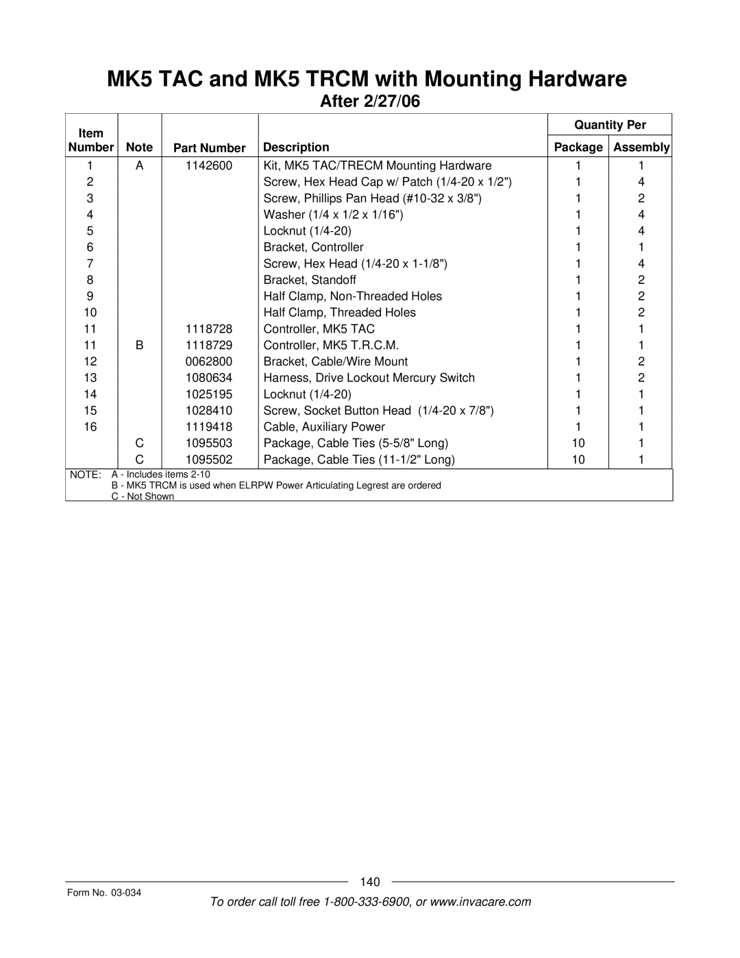 Invacare Storm Series manual 140 