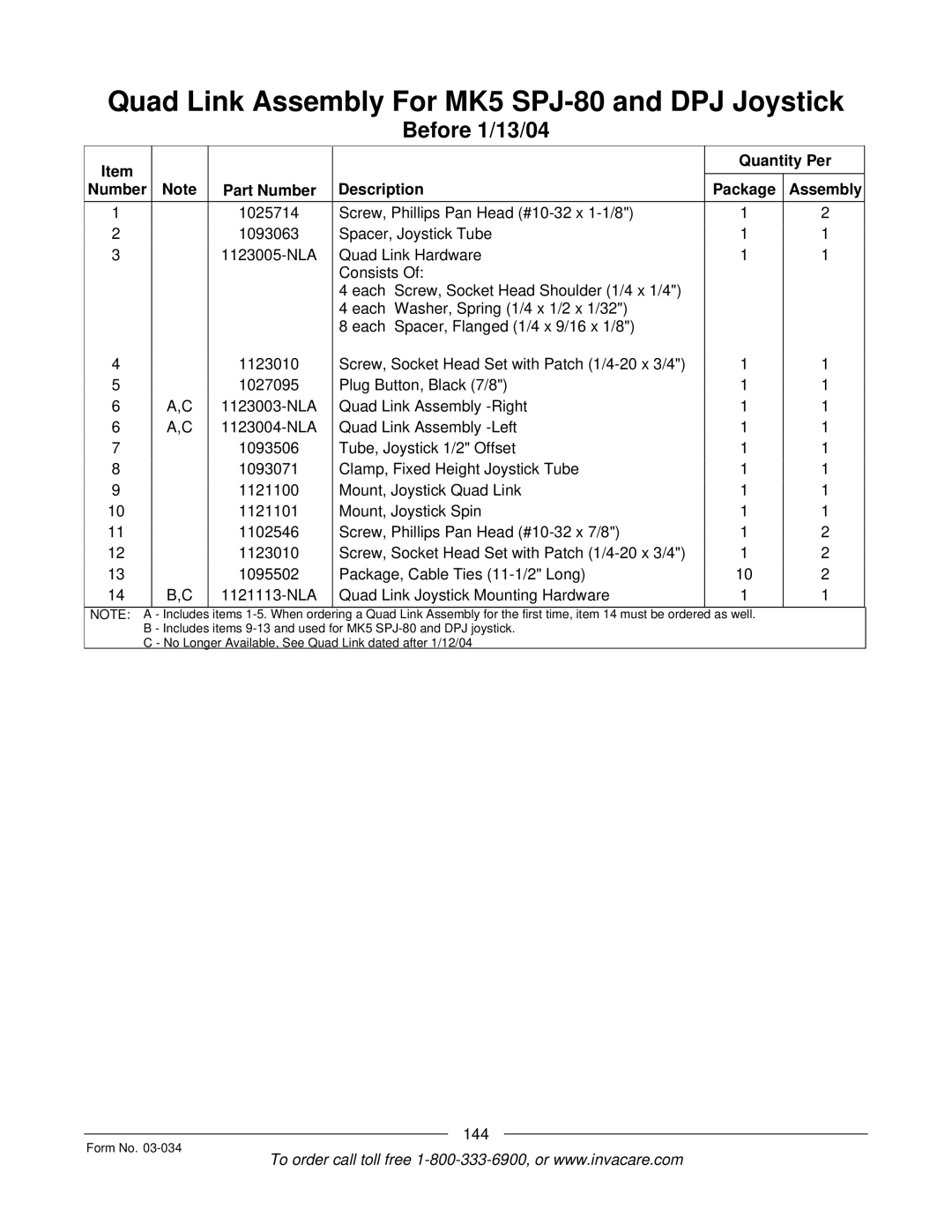 Invacare Storm Series manual 144 