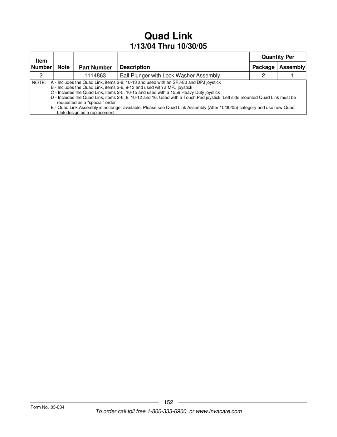 Invacare Storm Series manual 152 