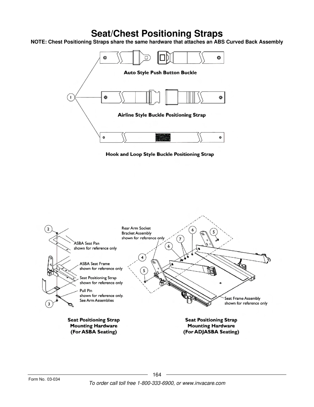 Invacare Storm Series manual Seat/Chest Positioning Straps 